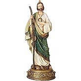 Joseph's Studio by Roman - St. Jude Figure on Base, Heavenly Protectors, Renaissance Collection, 10.75" H, Resin and Stone, Religious Gift, Decoration