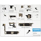 HowFixit Magnetic Project Mat and Screw Organizer Pad for Electronics Repair, Small Parts Holder Work Surface for Phone, Laptop, Tablet, Game Console, Camera, Drone Repair