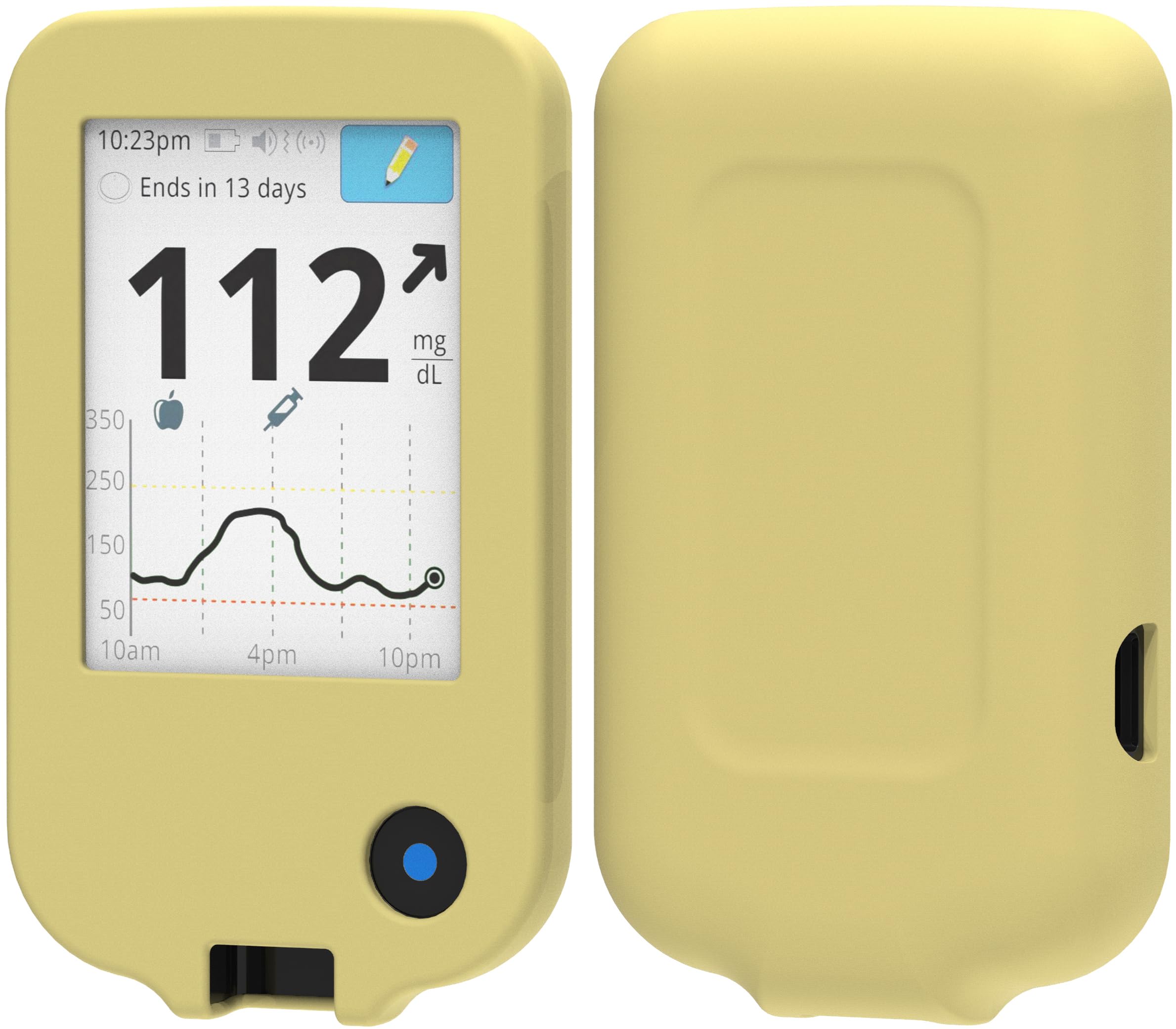 foto-kontor Case compatible with Abbott Freestyle Libre 3 Silicone Cover light-yellow