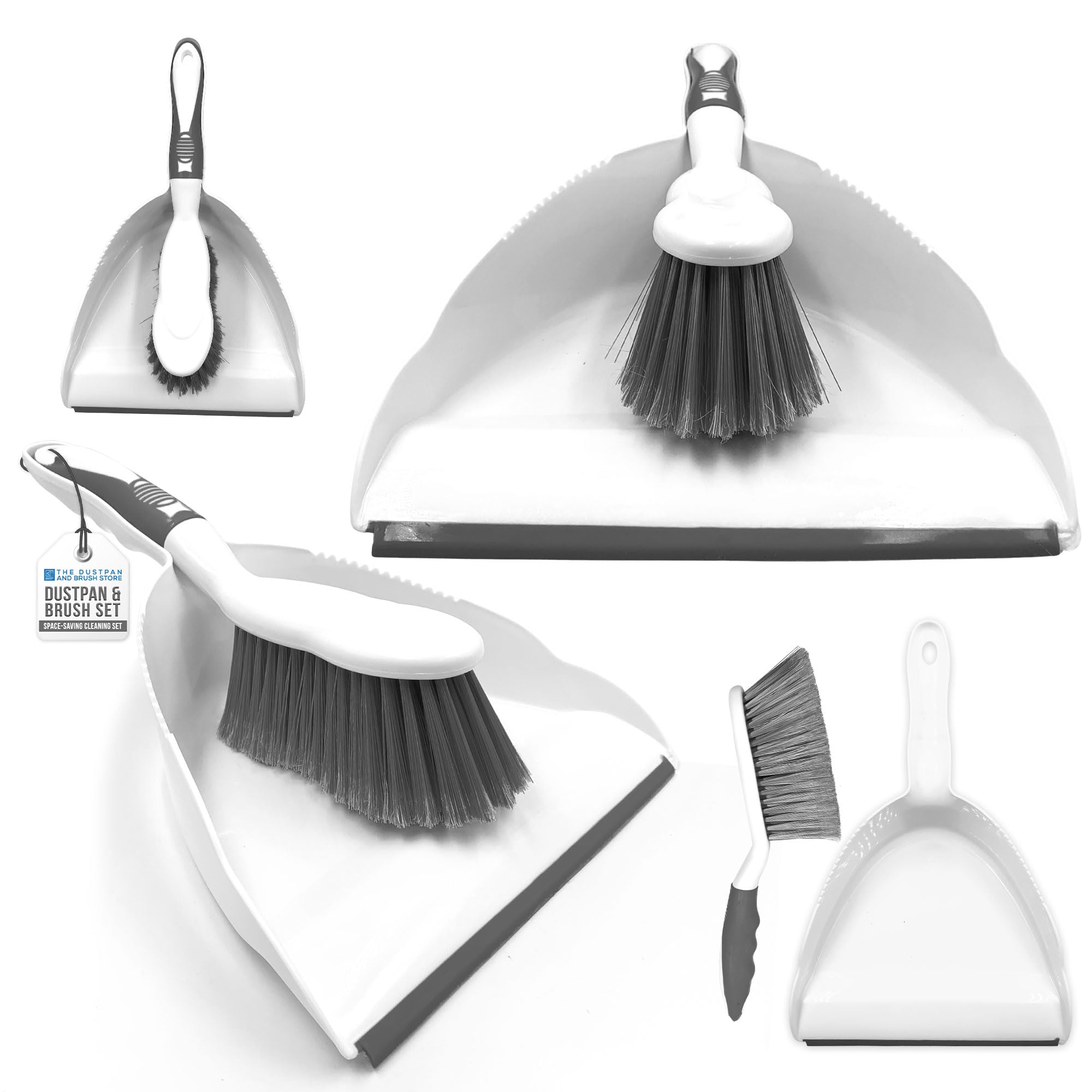 Dustpan and Brush Set, Choose Your Colour (Grey)