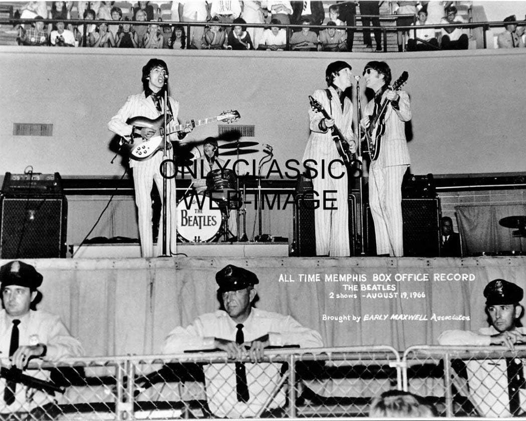 Photographs - OnlyClassics 1966 The Beatles Memphis TN 8X10 Photo John Lennon Paul McCartney Ringo Starr
