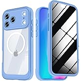 KEKBOXQ for iPhone 17 Pro Max Magnetic Case with Built-in Privacy Screen Protector,Compatible with MagSafe,360° Full Body Shockproof Anti-Spy Phone Cases Cover for iPhone 17 ProMax,Blue