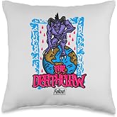 Fallout Video Game The Deathclaw Globe Illustration Throw Pillow