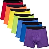 INNERSY Men's Cotton Underwear 7-Pack Colorful Boxer Briefs with Fly for a Week