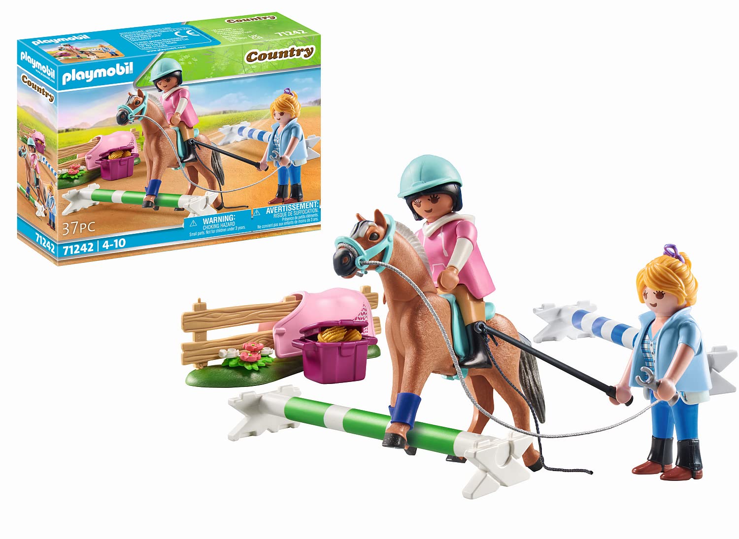 Playmobil 71242 Country Riding Lessons, pony Farm, Horse Toys, Fun Imaginative Role-Play, Playset Suitable for Children Ages 4+