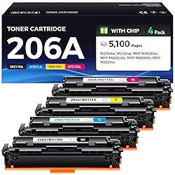 206A Toner Cartridge Set 4-Pack Printer Replacement