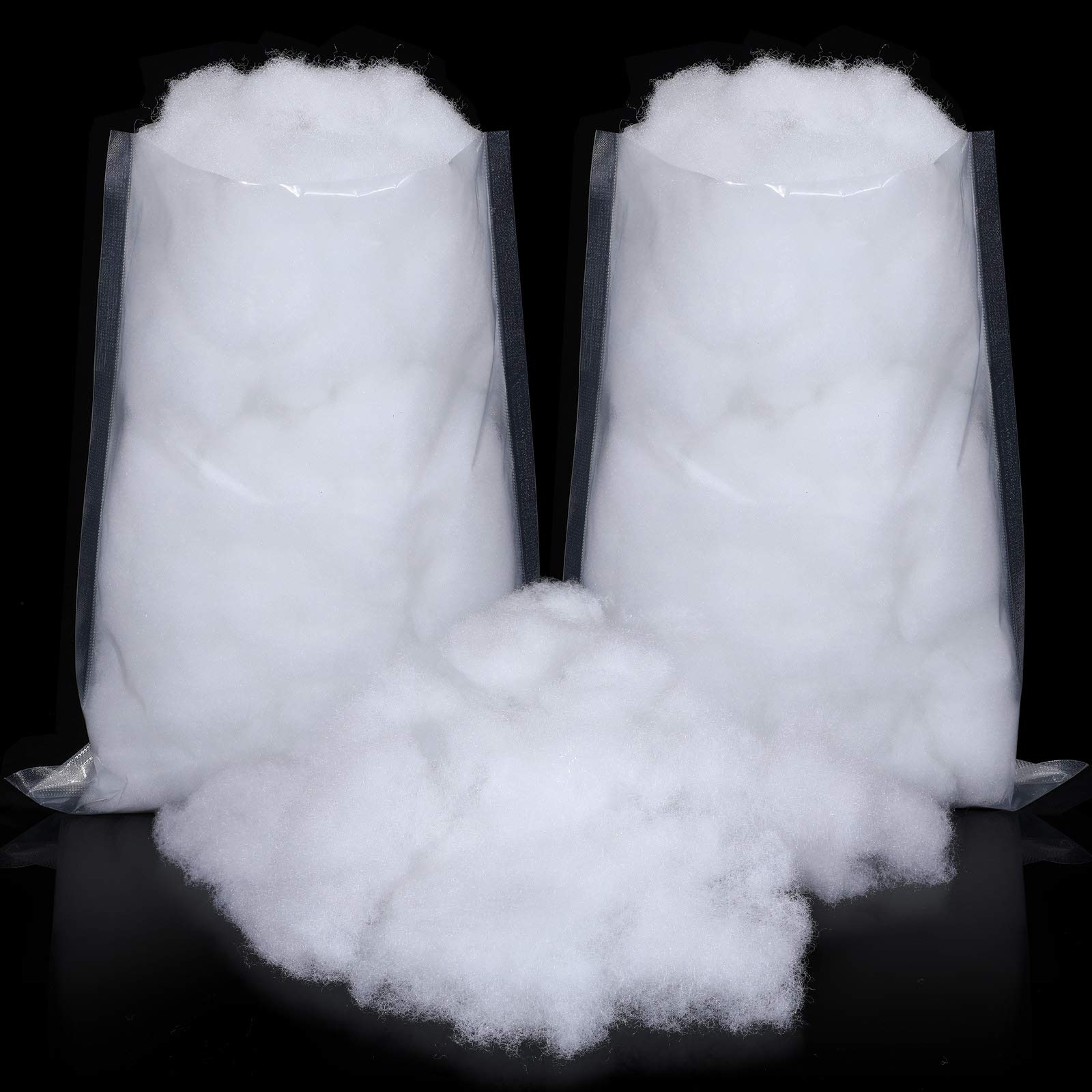 Photo 1 of 2 Bags Christmas Fake Snow Decoration Fluffy Artificial Cotton Fiber Fluffy Fake Clouds Soft Blanket for Crafts Mantle Village Christmas Winter Indoor Home Decoration(White)