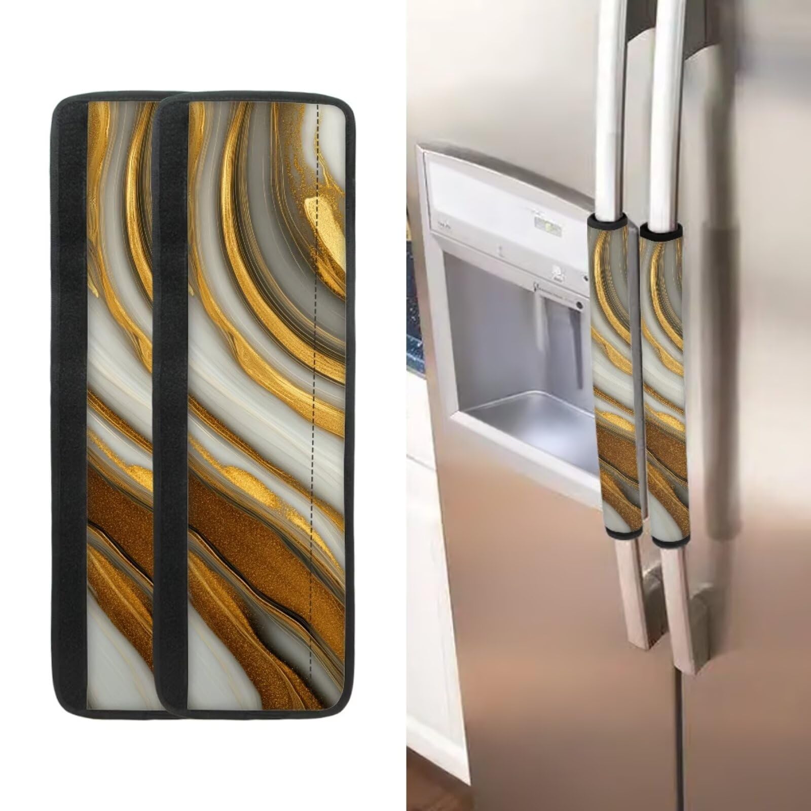 ASQVTIFE 2 Pieces Refrigerator Door Handle Covers