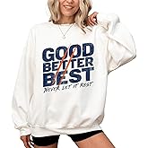 Daytee Never Let it Rest Chicago Spirit White Sweatshirt - Distressed Graphic Pullover - Vintage Good Better Best Style