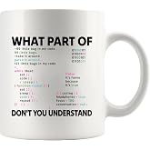 Panvola What Part Of Don't You Understand Computer Science Mug 11oz White | Computer Programmer Gifts Web Developer Gifts For Coworker Coder Programming Students Teachers Ceramic Mug