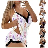 KDHJQQDF Halloween Pjs Women Sexy Lace Spaghetti Strap Tops & Shorts Bat Skeleton Pajamas Casual Satin Sleepwear