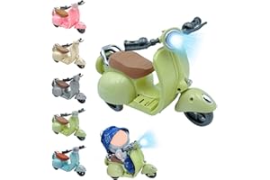 LUFZFEU Accessories for LABUBU, Scooter Toy for Labubu with Lights & Music Rotate 360°, Cute Motorcycles for Labubu, Decor Desktop Ornaments for Doll Collectors Battery Not Included (Green)