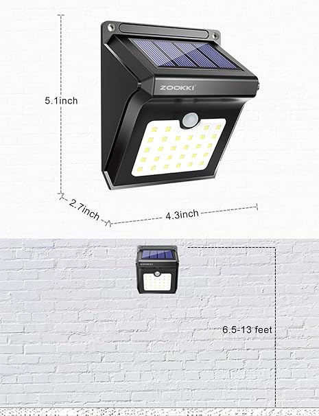 Solar Motion Sensor Lights Outdoor Zookki 28 Leds Waterproof Solar Powered Wall Lights Wireless Security Night Lights For Outdoor Garden Patio Yard Deck Garage Driveway Porch Fence 4 Pack Amazon In