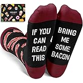 Zmart if You Can Read This - Popcorn Pickle Bacon Avocado Sushi Pizza Socks Gifts for Men