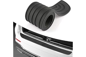 FERIANL Car Rear Bumper Protector, 41inch x3.5inch Rear Bumper Protector, Car Rear Bumper Edge Guards, Trunk Anti-Collision Sticker, Rubber Anti-Scratch Automotive Exterior Accessories (Black)