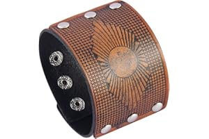 Jenia Multilayer Leather Wrap Bracelet Unisex Adjustable Wristband Cuff Bangle for Kids, Boys, Girls, Women, Men Party Gift