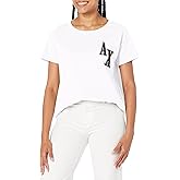 Armani Exchange Women's Collegiate Capsule Crew Neck Logo Patch Boyfriend Fit Tee