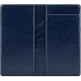 Aurya Leather Checkbook Covers for Personal Checkbook, Checkbook Holder with Free Vinyl Divider, Checkbook Cover for Duplicate Checks for Men and Women