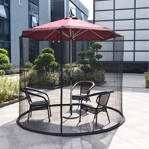 Amazon Com Hspoup 9 10ft Patio Umbrella Screen Umbrella With Mosquito Net Camping Tents Outdoor Patio Netting Canopy Mesh 300cm220cm Home Kitchen
