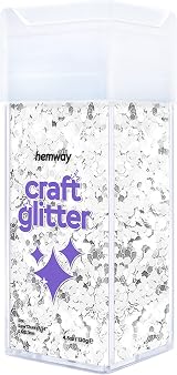 Hemway Glitter Shaker White Iridescent 110g - Super Chunky Craft Glitter