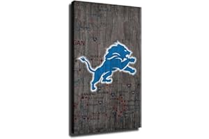 GENERIC Detroit City Sports Lions Poster Detroit Football Stadium Poster American Football Canvas Wall Art Patterns Prints Home Decor