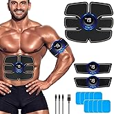 Autagpen Abs Muscle -Portable Toner - Trainer Workout Equipment for Men Woman Abdomen Home Office Exercise, 10pcs Free Gel Pads