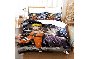 YIYI SMILE Anime Japanese Bedding Set Duvet Cover Set Lightweight Comforter Cover Breathable for Kids Boys Queen:90 * 90IN AA21