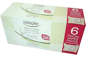 Simple Cleansing Facial Wipes (Boxed 6 packs x 25 wipes) Total 150 Wipes