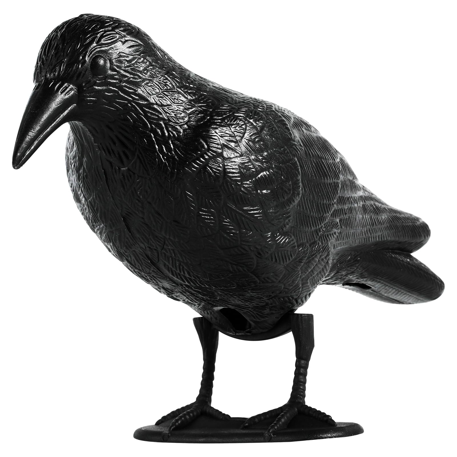 OFFO Pigeon Scarer, Plastic Black Raven,Crow Decoys pigeon deterrent with Hanging Hook, Garden Bird Scarer, Bird Repellent for Balcony Fence Scarecrow, Halloween Decorations Ornaments Indoor Outdoor