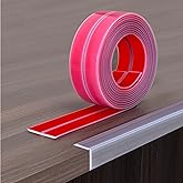 Wall Corner Protector, Peel and Stick Wall Corner Trim, Flexible Rubber Molding Wall Corner Guard, L Shaped Self Adhesive Edge Protector Moulding Trim for Wall Edge Ceiling, Clear, 3/4in,10Ft