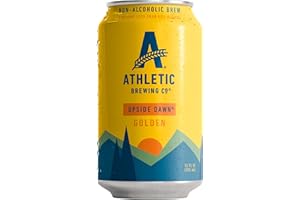 Athletic Brewing Company Craft Non-Alcoholic Beer - 12 Pack x 12 Fl Oz Cans - Upside Dawn Craft Golden - Low-Calorie, Award Winning - Subtle Aromas with Floral and Earthy Notes