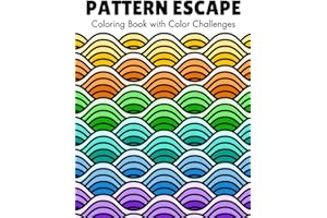 Pattern Escape - Coloring Book with Fun Color Challenges: 50 Bold and Easy Geometric Designs to Relax and Get Creative