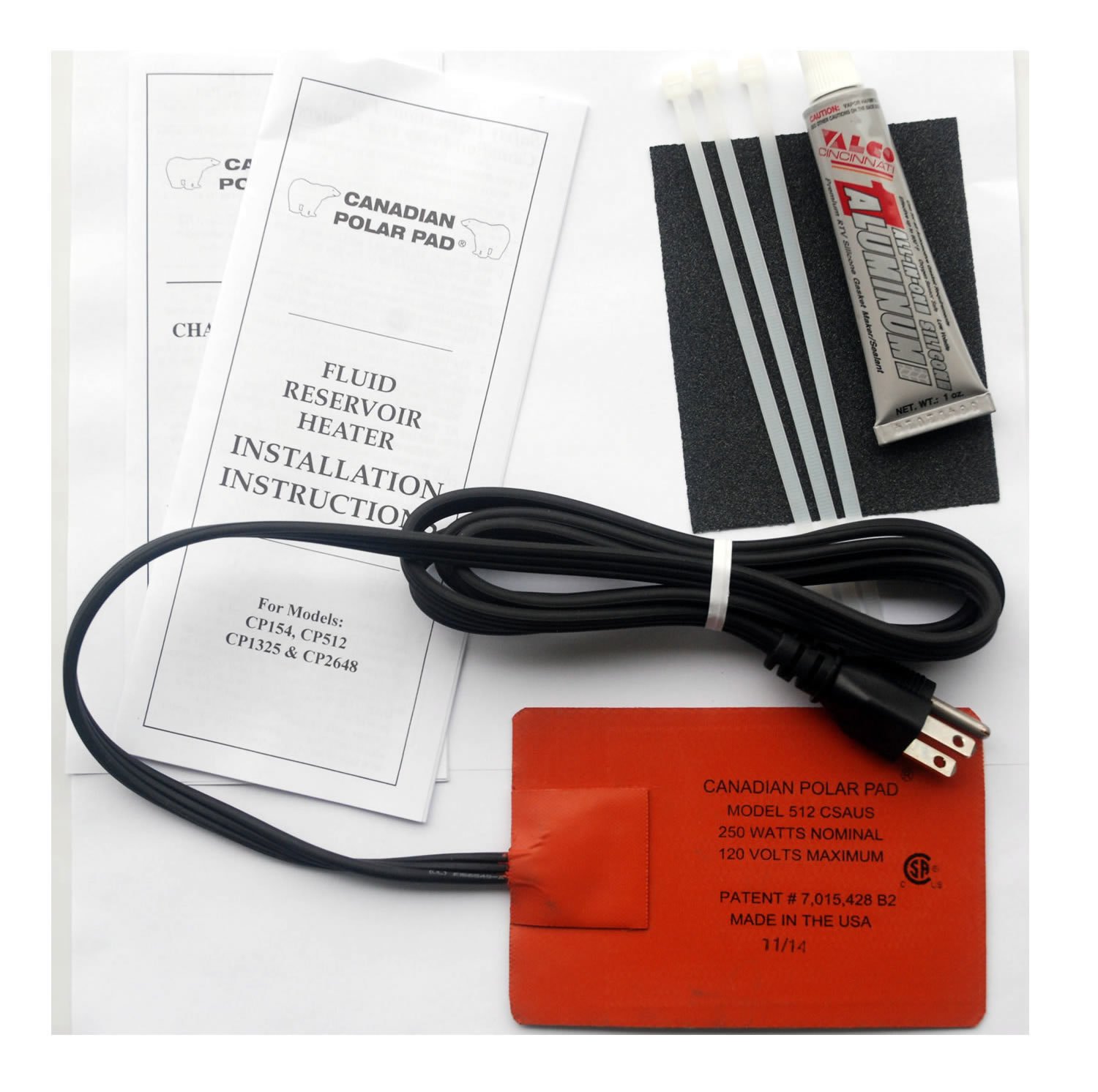 Engine Heater Oil Pan Heater Pad Heater 250 Watt 110V CSA dual 125 watt ...