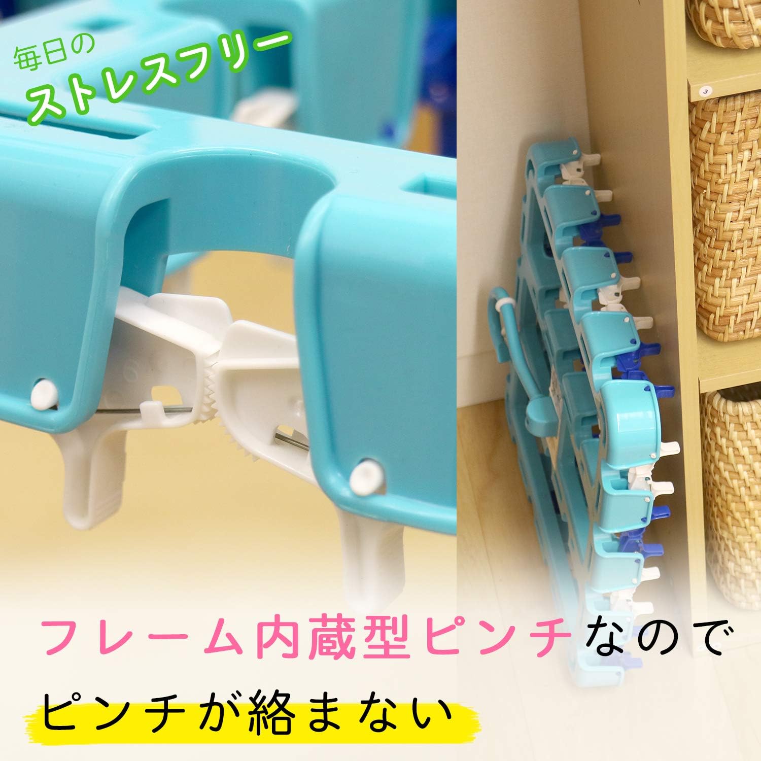 Amazon Co Jp レック ワンタッチで取付け 取り外し 小物干し ハンガー 22ピンチ からまない内蔵型ピンチ 特許出願中 新設計 W ホーム キッチン