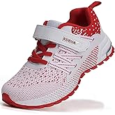 KUBUA Kids Sneakers for Boys Girls Running Tennis Shoes Lightweight Breathable Sport Athletic