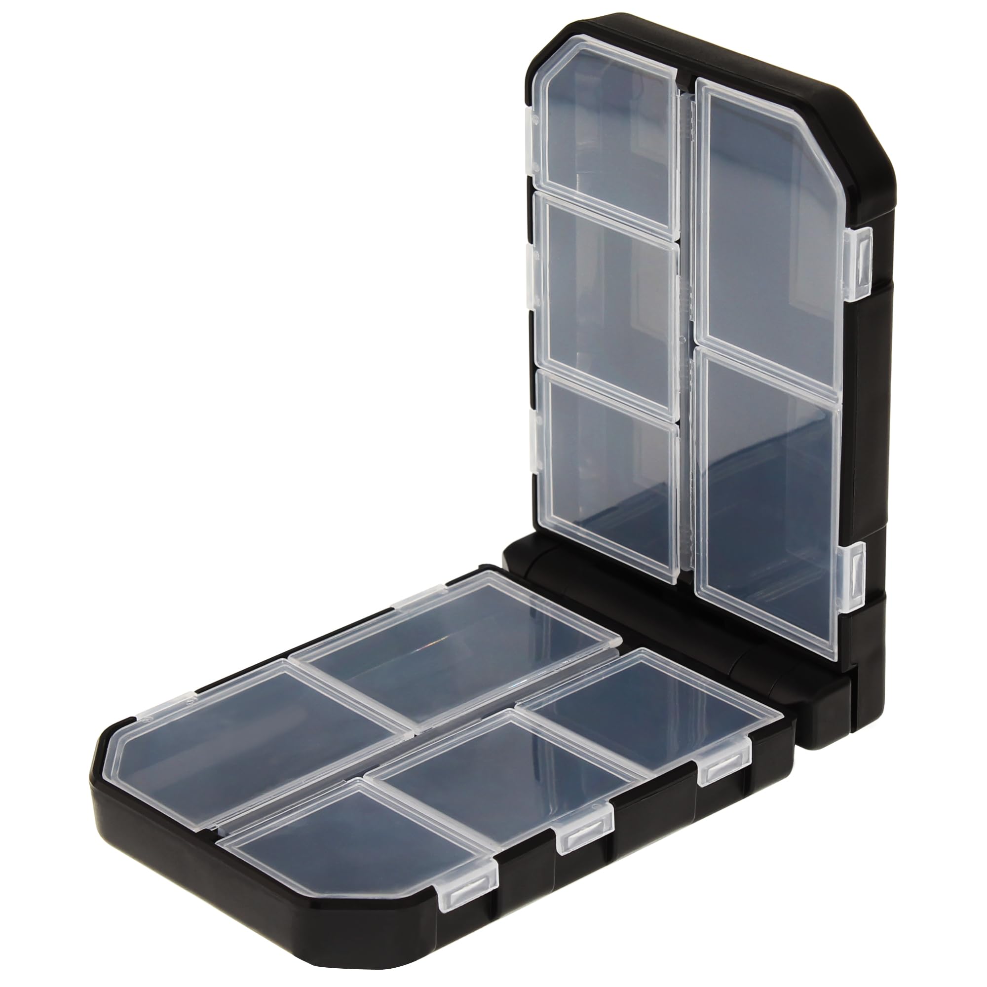 OKVGO Fishing Tackle Box for Fishing Accessories Storage, Organizer Box for Sea and Carp Coarse Fishing Lures Hooks Swivels Baits Beads Tube Sleeves Clips 10.7x7.3x3.05cm Size S