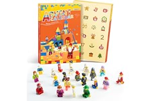 Myouth Advent Calendar 2024 Christmas 24 Days Building Blocks Figure Countdown Calendar Different Mini Weapon Tool Accessories and Building Figures Christmas Holiday Party Favor Gift for Boys Girls