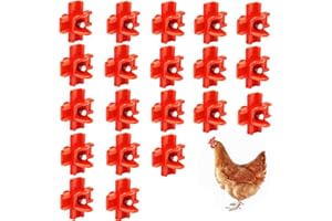 DoubleWood 20Pcs Chicken Nipples Horizontal Side Mount Poultry Water Nipple Waterer Drinker Outdoors for Chicken Ducks Quail and Other Poultry (20)