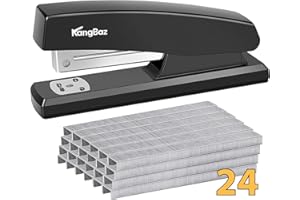 KangBaz Stapler with 5000 Staples Office Stapler- 25 Sheet Capacity .Desktop Stapler.for Offices, Homes and Schools.Black.