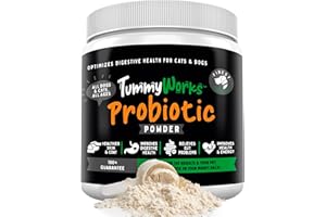 FINEST FOR PETS TummyWorks Probiotic Powder for Dogs & Cats. Probiotics For Digestive Health, Immune Support, Diarrhea, Gas, Itching & Seasonal Allergies. With Digestive Enzymes & Prebiotics. Made in USA - 160 Scoops
