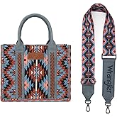 Montana West X Wrangler Tote Bag for Women Boho Aztec Shoulder Purse Top Handle Satchel Handbag
