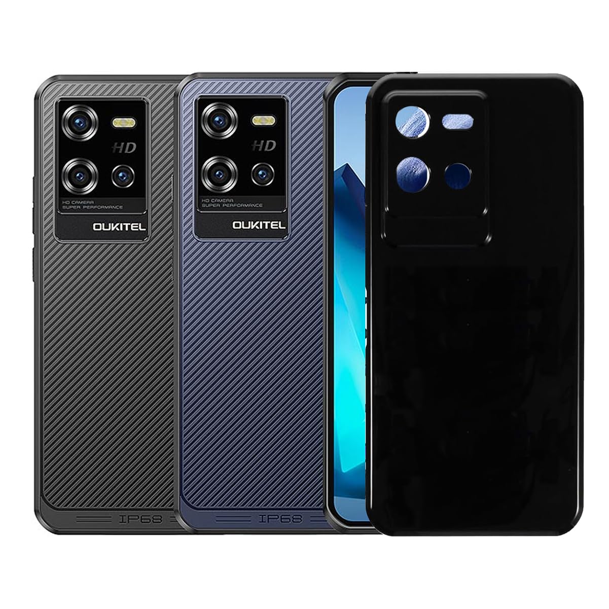 HuiYouMY Case Compatible with Oukitel WP50 Cover for Oukitel WP50, Slim Fit Soft TPU Shockproof Anti-Scratch Phone Case Cover Black