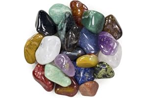 Hypnotic Gems Natural Tumbled Stone Mix - 25 Pcs - Large Size - 1.25" to 1.75" - Average 1.5"