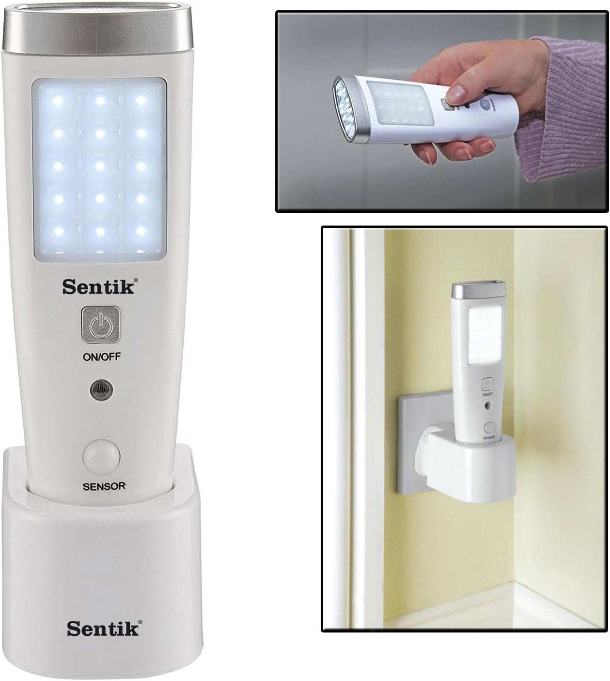 Sentik Rechargeable 20 LED Motion Sensor Safety Night Light & Torch