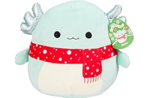 Squishmallows Original 10-Inch Richie The Christmas Axolotl - Official Jazwares Plush - Collectible Soft & Squishy Axolotl Stuffed Animal Toy - Add to Your Squad - Gift for Kids, Girls & Boys