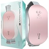 Slimpal Portable Heating Pad for Period Cramps, Electric Cordless Heating Pad for Menstrual Cramps Relief, 3 Timer Auto Off Setting, Wearable Heat Pad Belt Gifts for Her Women Girl Wife, Pink