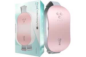 Slimpal Period Heating Pad for Cramps, Portable Heat Pad for Menstrual Cramp Relief, Electric Wearable Rechargeable Cordless 