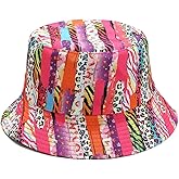 Quanhaigou Bucket Hat for Men Women,Packable Reversible Printed Sun Hats,Fisherman Outdoor Summer Travel Hiking Beach Caps