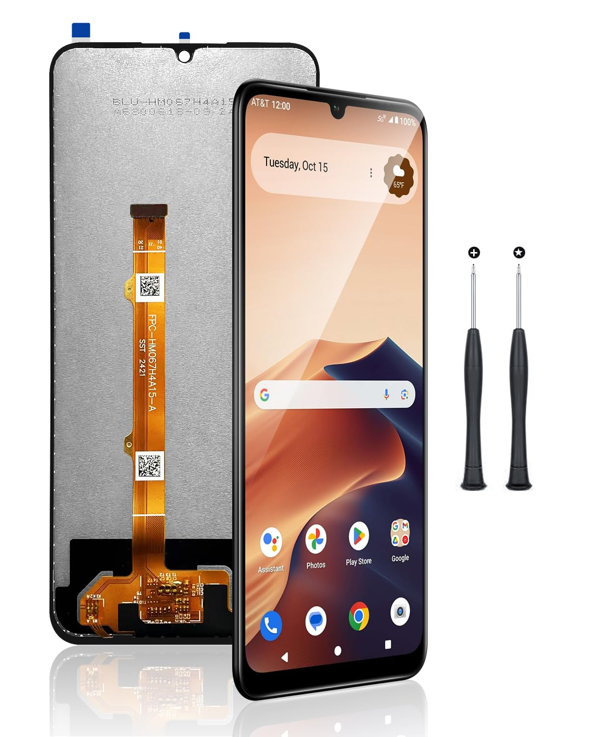 Photo 1 of (Fit for 4 Models) for Cricket Outlast 5G (Sn509c) and At&T Motivate Pro (Sn509a) Screen Replacement 6.75 Inch,for Cricket Icon 6 (Sl219c) and At&T Verge (Sl219a) LCD Screen Replacement Kit Repair