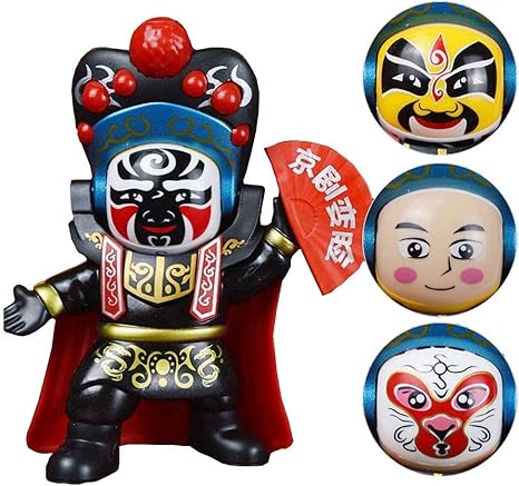 Amazon Co Jp 顔を変える人形中国四川オペラ顔を変えるおもちゃの装飾品人のためのgife 可変4面 11 5 8 4cm D ホーム キッチン